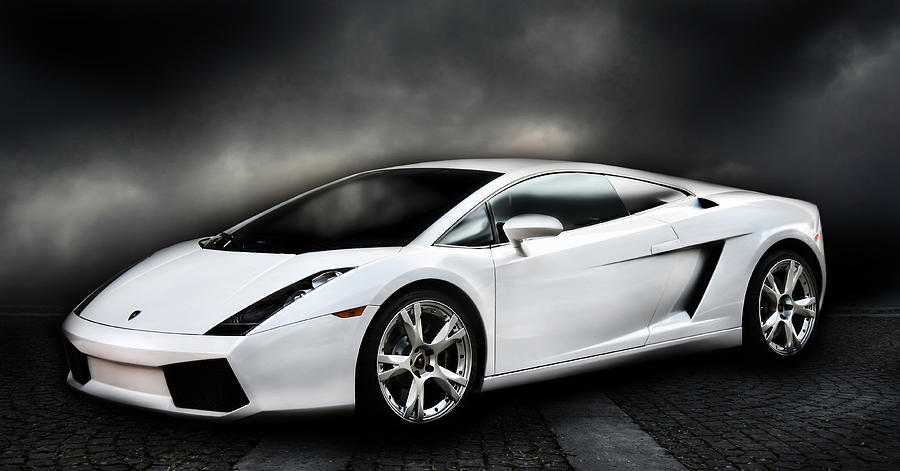 Lamborghini Gallardo Digital Art - Nights In White Satin by Peter Chilelli