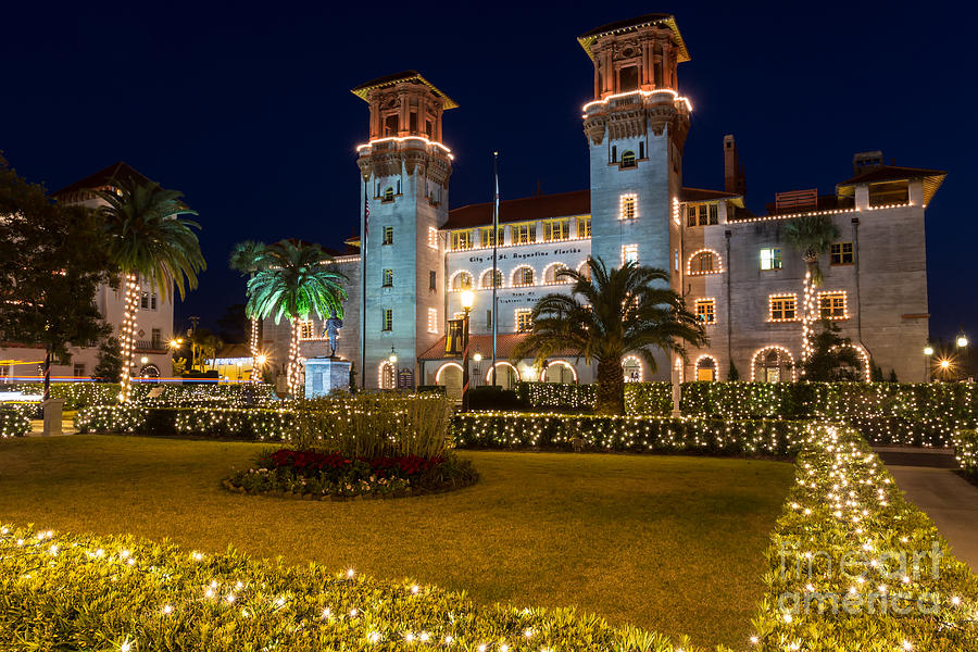 Nights of Lights Festival at the Lightner Museum St. Augustine Florida Photograph by Dawna Moore Photography