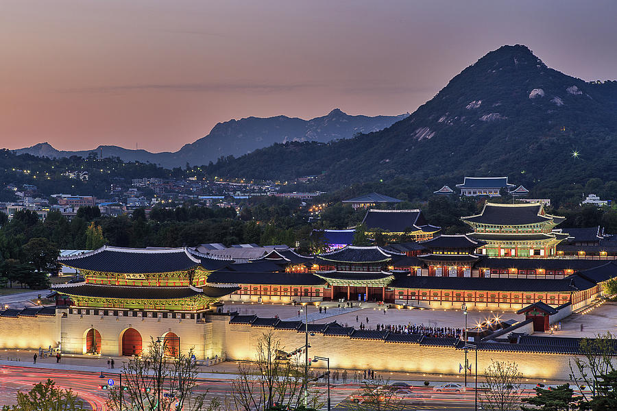 Nightscape Of Gyeongbokgung Palace Photograph by Sungjin Kim