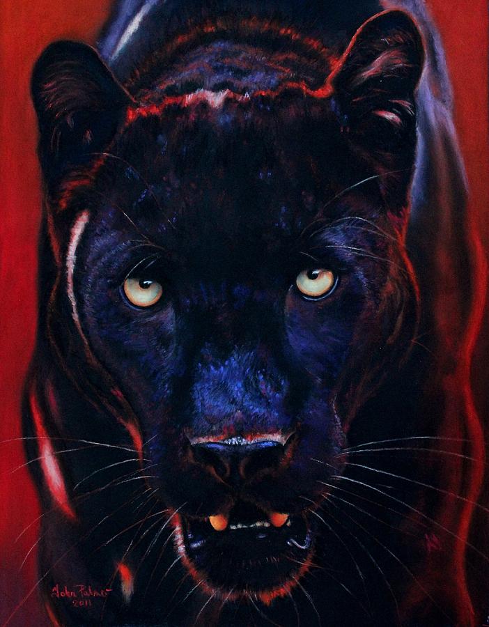 Nightstalker Black Panther version A Painting by John Palmer