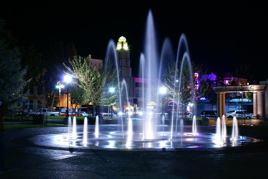 Nighttime at Chico City Plaza Photograph by Abram House