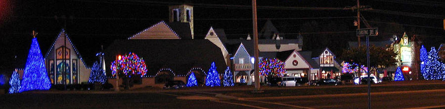Nighttime Christmas Light Display Pigeon Forge Tennessee Photograph by Marian Bell
