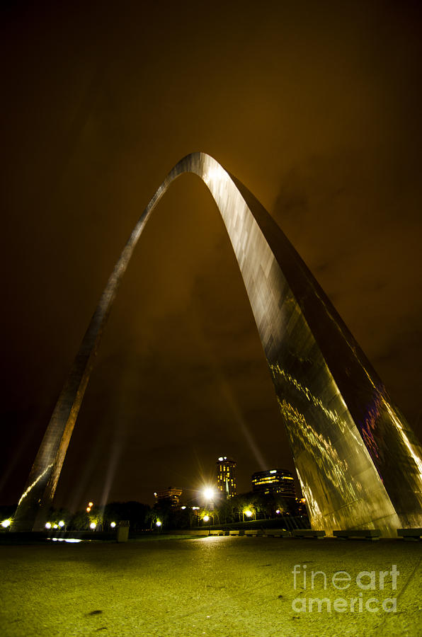 Nighttime Gateway Arch St Louis Missouri Photograph by Deborah Smolinske