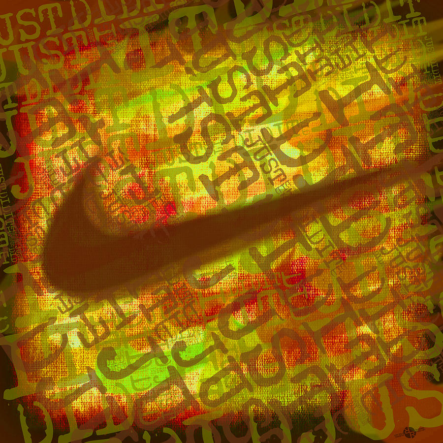 Nike Just Did It Gold Painting by Tony Rubino