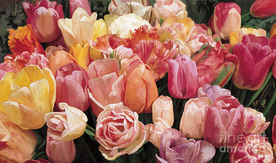 Nikkis Tulips Painting by Tim Gilliland
