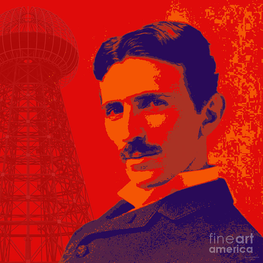 Nikola Tesla #1 Digital Art by Jean luc Comperat