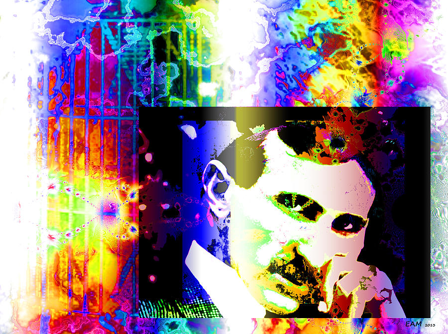 Abstract Digital Art - Nikola Tesla  by Elizabeth McTaggart