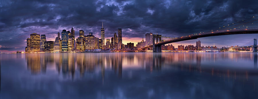 Brooklyn Bridge Photograph - Nikon Pano by 