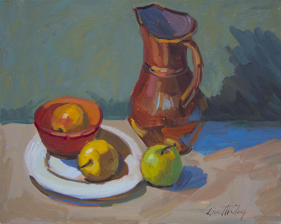 Nilas Copper Pitcher Painting by Diane McClary
