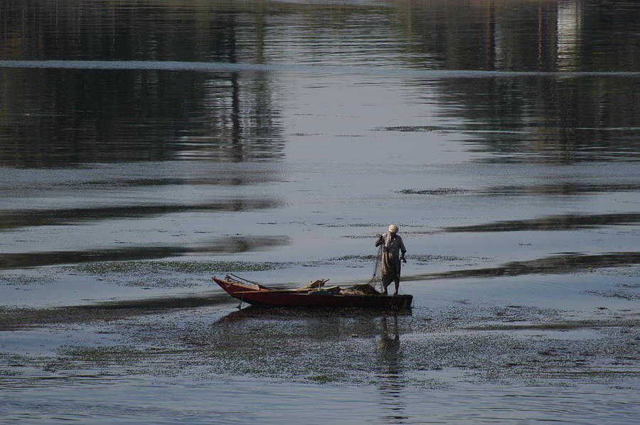 Boat Photograph - Nile fisherman. by Anthony Scott