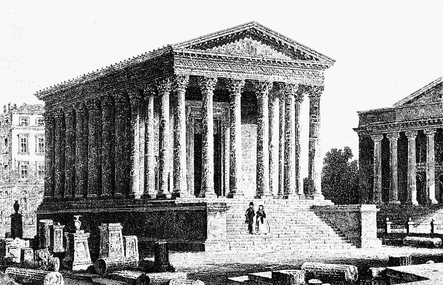 Nimes Maison CarrÉe Painting by Granger | Pixels