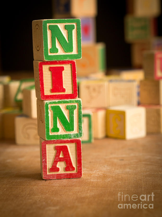 NINA - Alphabet Blocks Photograph by Edward Fielding