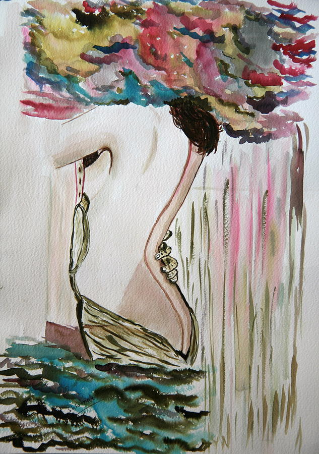 Nina Mala Painting by Shlomo Zangilevitch