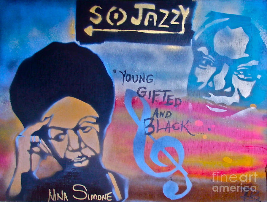 Ella Fitzgerald Painting - Nina Simone by Tony B Conscious