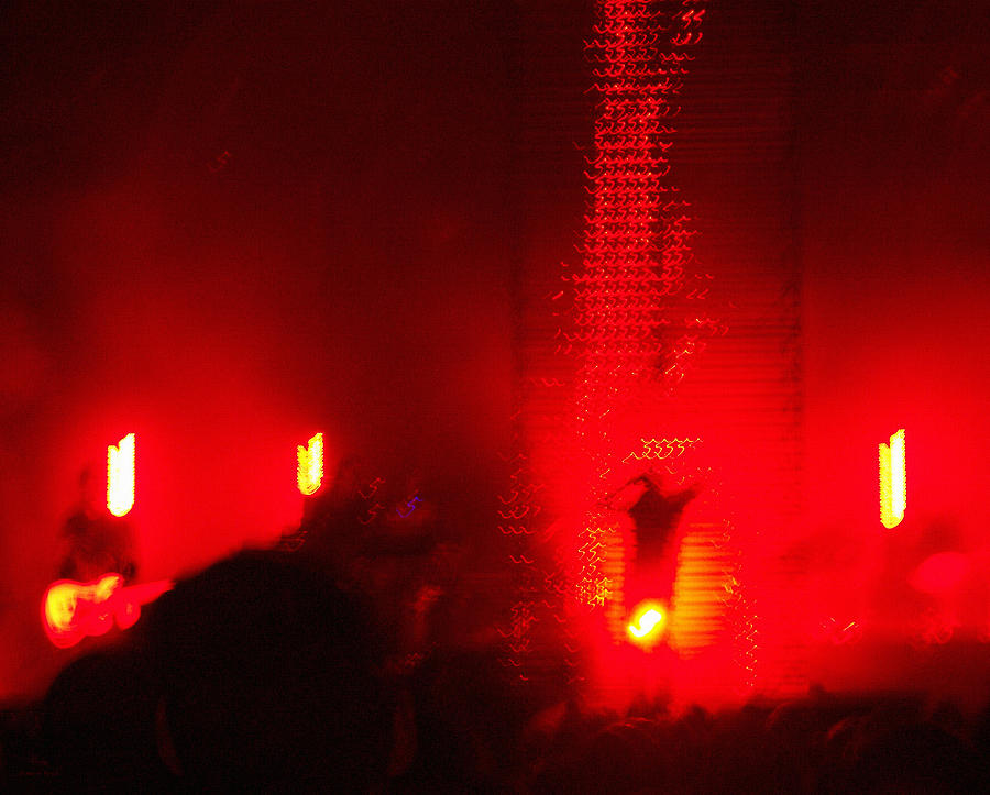 Nine Inch Nails Concert Lights - Violent Red Photograph by Shawna Rowe