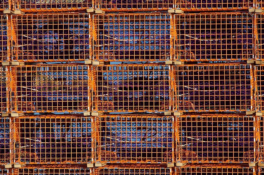 Nine Orange Lobster Traps Photograph by Stuart Litoff
