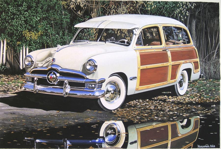 Automotive Painting - Nineteen Forty Nine Ford Woody by John Houseman