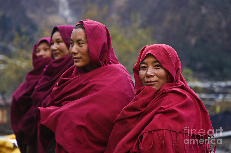 Ningmapa Nuns - Nepal Himalaya Photograph by Craig Lovell