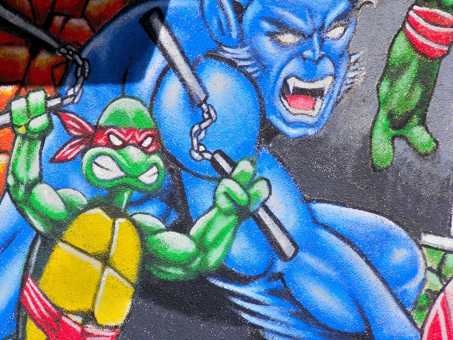 Movie Photograph - Ninja Turtles  Wall Mural by Kelly Mac Neill