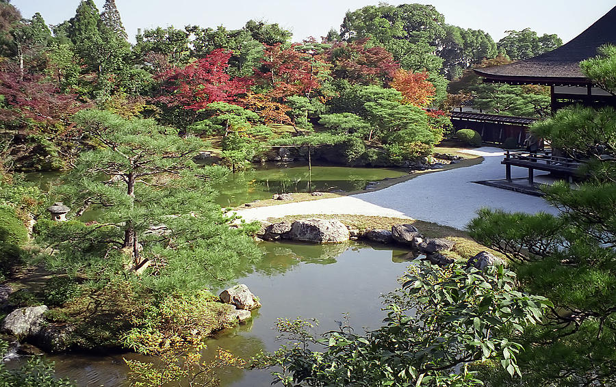 NINNA-JI TEMPLE GARDEN and POND - KYOTO JAPAN Photograph by Daniel Hagerman