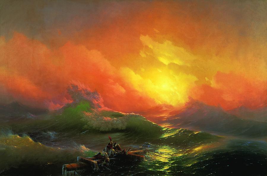 Sunset Painting - Ninth Wave Ivan Aivazovsky by Ivan Aivazovsky