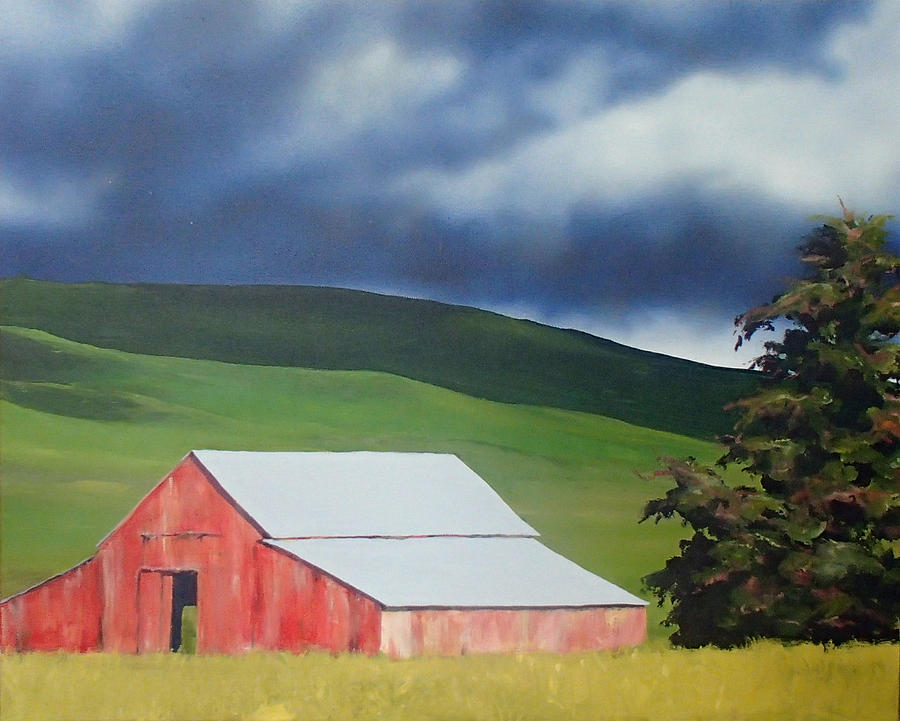 Nipomo barn Painting by Philip Fleischer