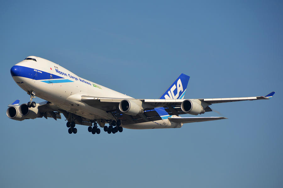 Nippon Cargo Airlines Boeing 747-4KZF JA08KZ LAX January 19 2015 Photograph by Brian Lockett