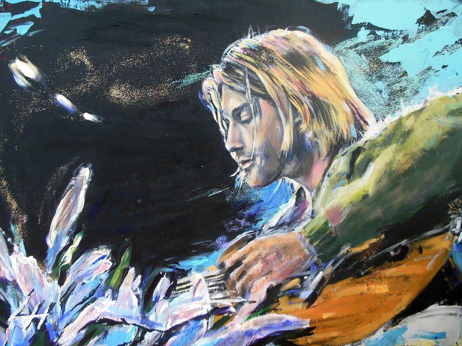 Nirvana - Kurt Cobain Painting by Lucia Hoogervorst