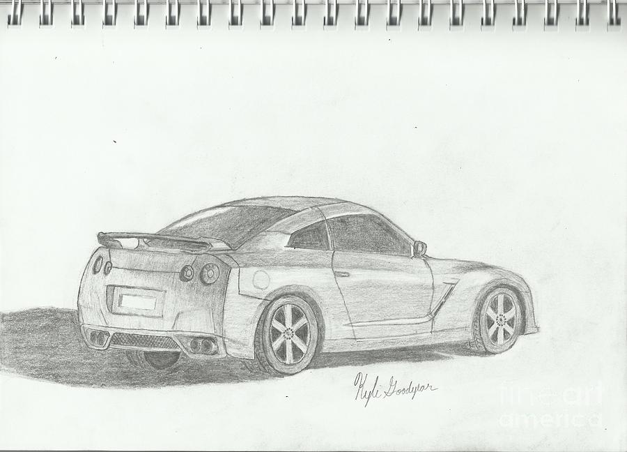Download Nissan Gt-r Drawing by Kyle Goodyear
