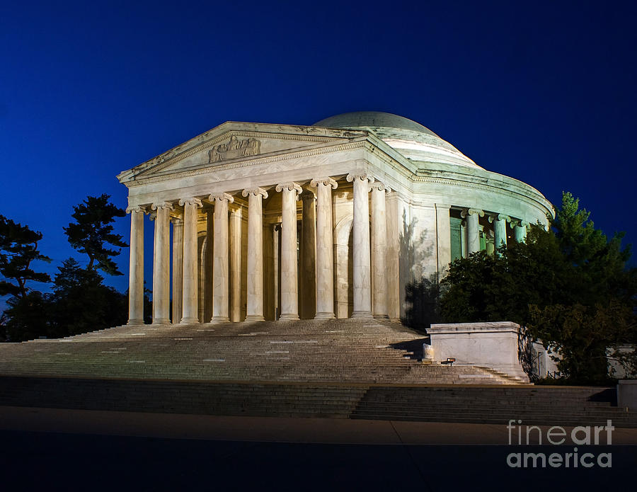 Nite at the Jefferson Memorial Photograph by Nick Zelinsky Jr