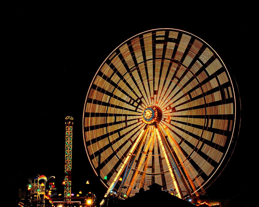 Nite Time Ferris Wheel Photograph by Nick Zelinsky Jr