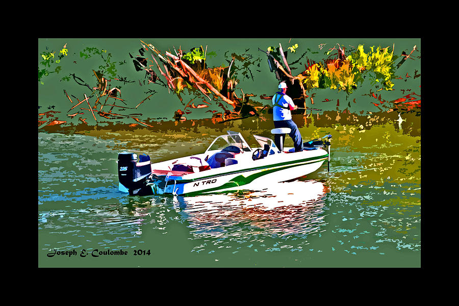 Abstract Digital Art - Nitro Bass Fishing by Joseph Coulombe