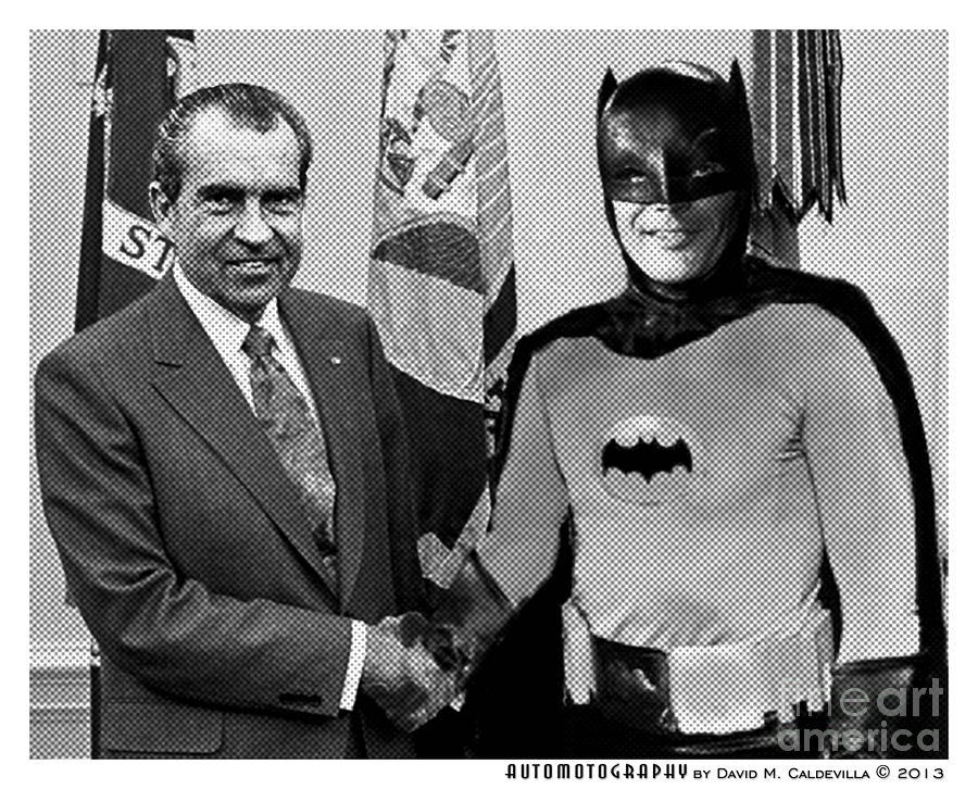 Nixon Meets Batman Digital Art by David Caldevilla