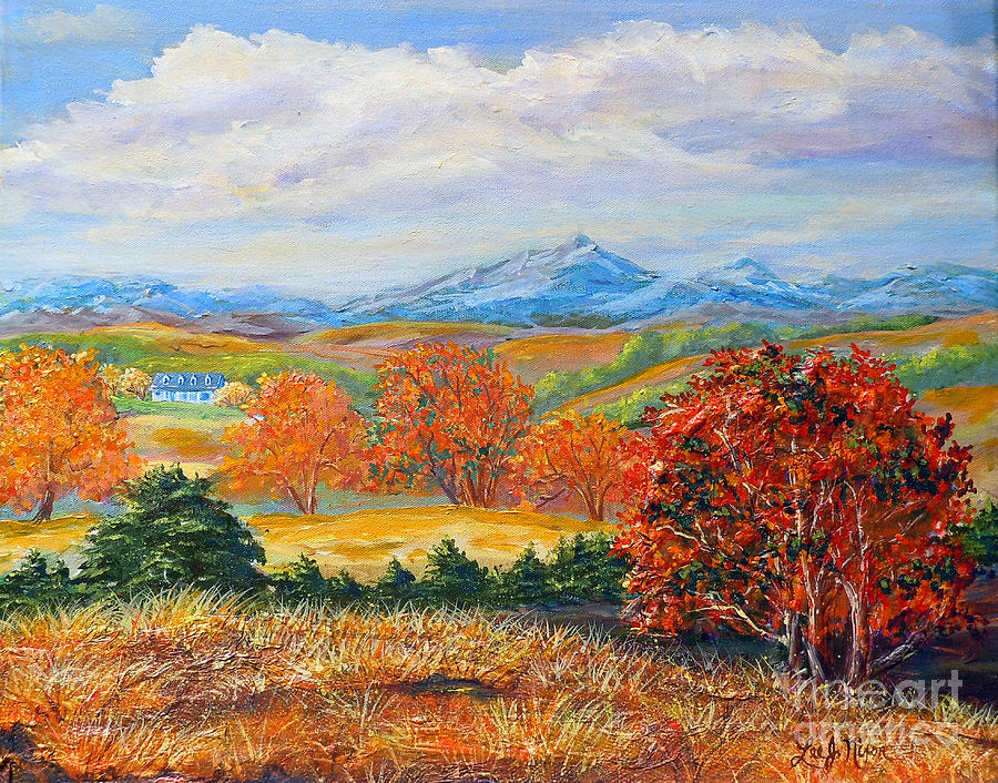 Nixons Brilliant Autumn View Alongside The Blue Ridge Painting by Lee Nixon