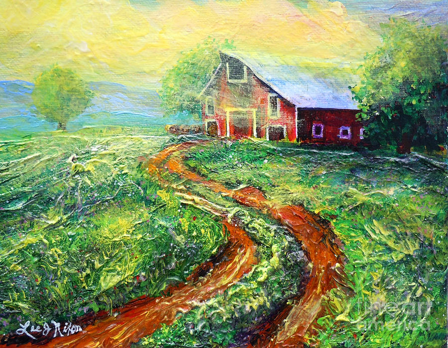 Nixons Sunny Day On The Farm Painting by Lee Nixon