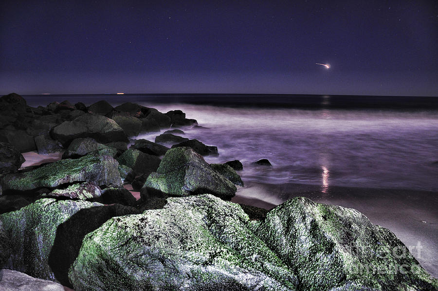 Beach Photograph - NJ Shore Shooting Star by Paul Ward