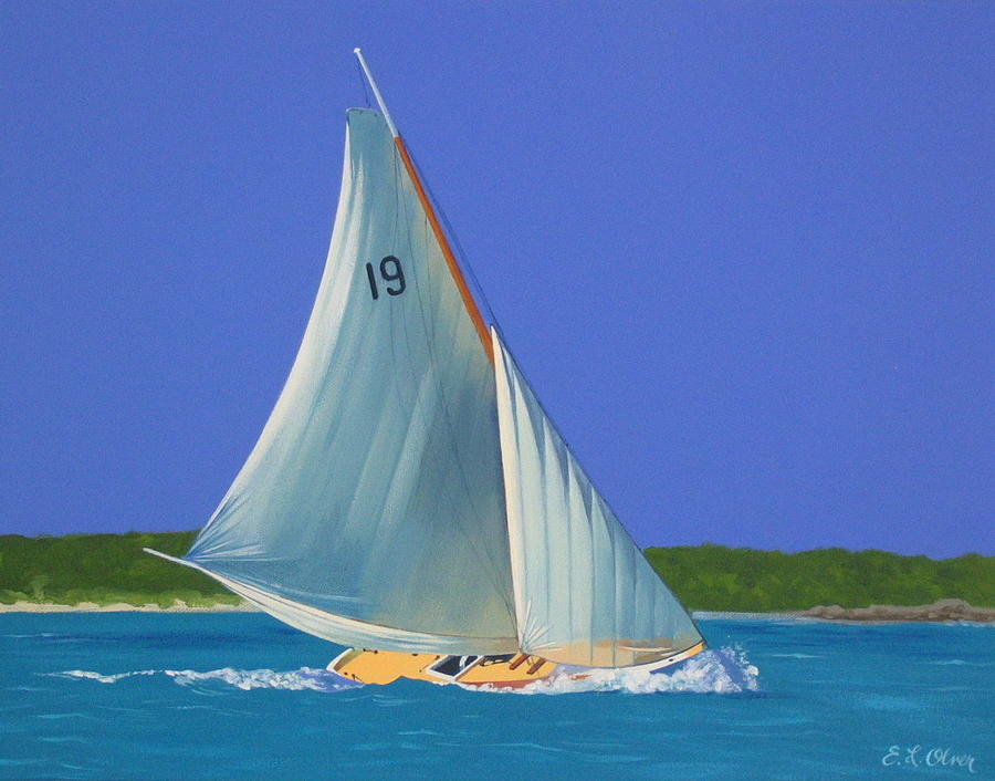 Boat Painting - No 19 by Elisabeth Olver