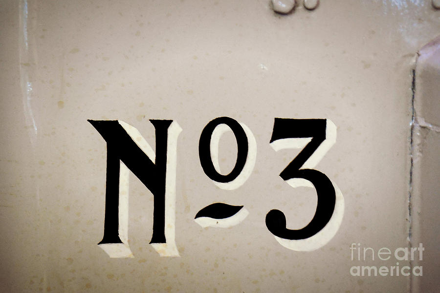 No. 3 on White Enamel Photograph by Valerie Reeves