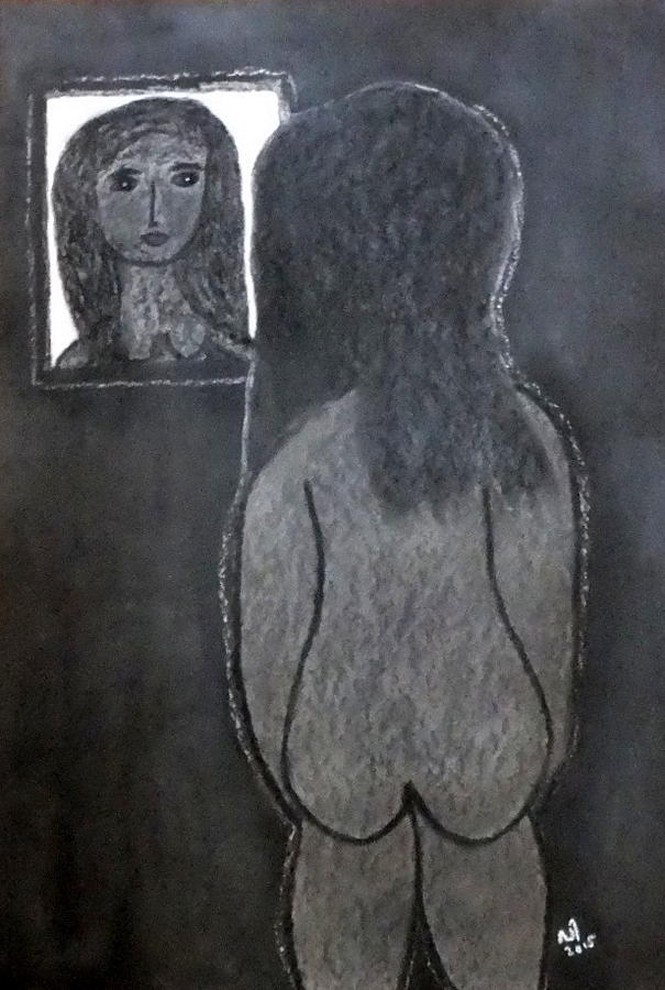 Nude Drawing - No. 426 by Vijayan Kannampilly