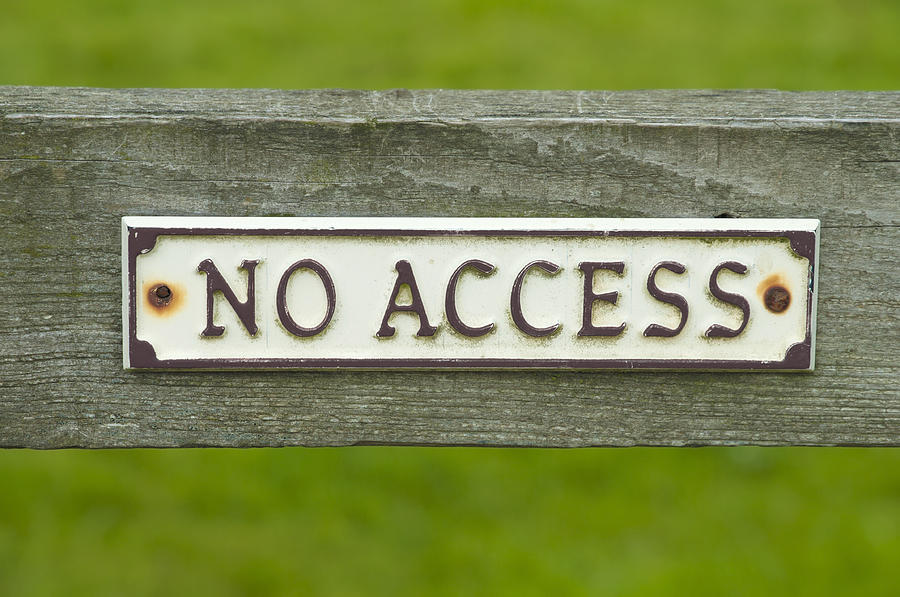 Sign Photograph - No Access by Chevy Fleet