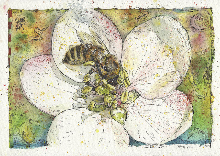 No Bees - No Apples Painting by Petra Rau