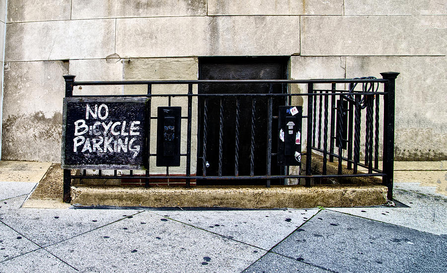 No Bicycle Parking Photograph by Bill Cannon