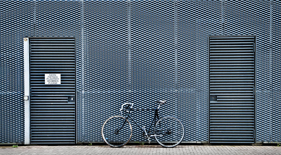 Bike Photograph - No Bikes Please by Linda Wride Bike Photograph - No Bikes Please by Linda Wride