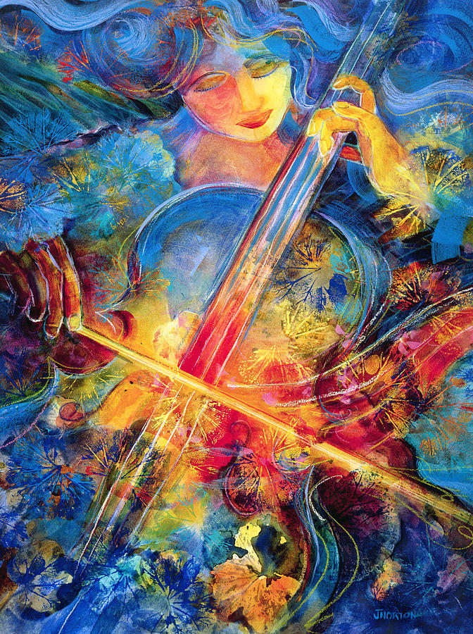 Jazz Painting - No Blue Notes by Jen Norton