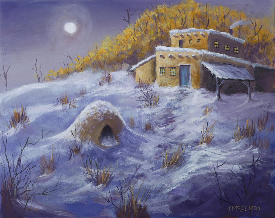 Winter Painting - No Bread Today by Jerry McElroy