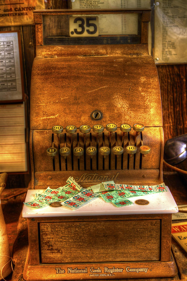 Cash Register Photograph - No Credit Cards Accepted by David Simons