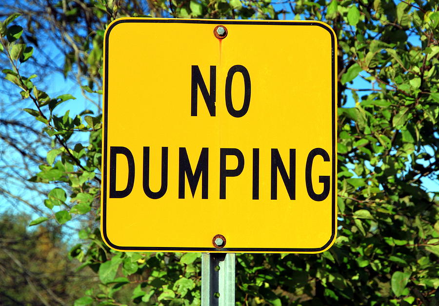 No Dumping Sign Photograph by Valentino Visentini
