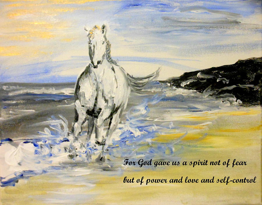 Horse Painting - No fear by Amanda Dinan