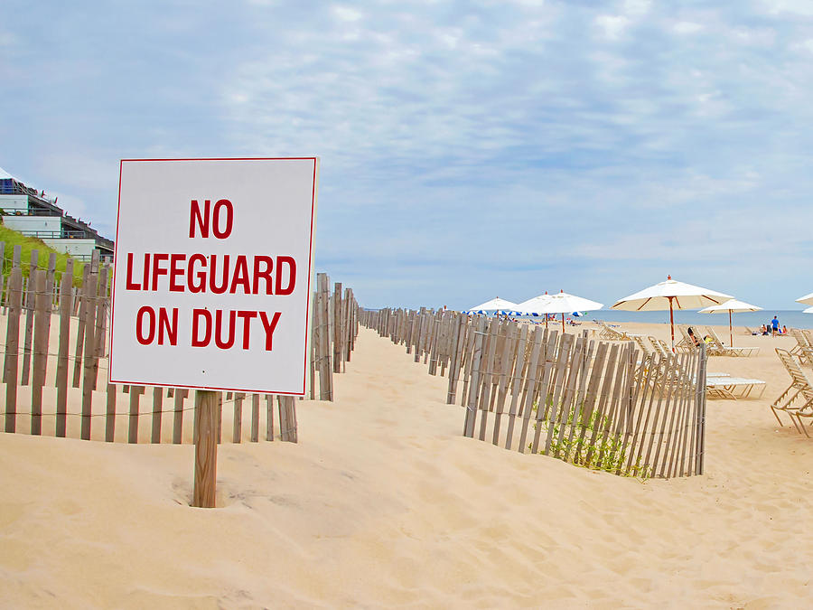 No Lifeguard On Duty Photograph by Keith Armstrong