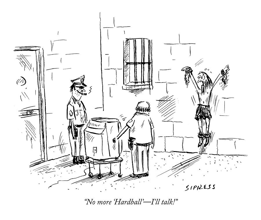 No More hardball - Ill Talk! Drawing by David Sipress
